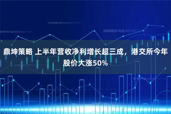 鼎坤策略 上半年营收净利增长超三成，港交所今年股价大涨50%
